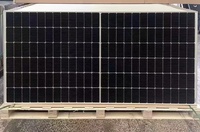 Panneau solaire photovoltaïque monocristallin PERC demi-cellule de type N, 144 cellules, 590W, module PV, efficacité 23,2%, entièrement noir