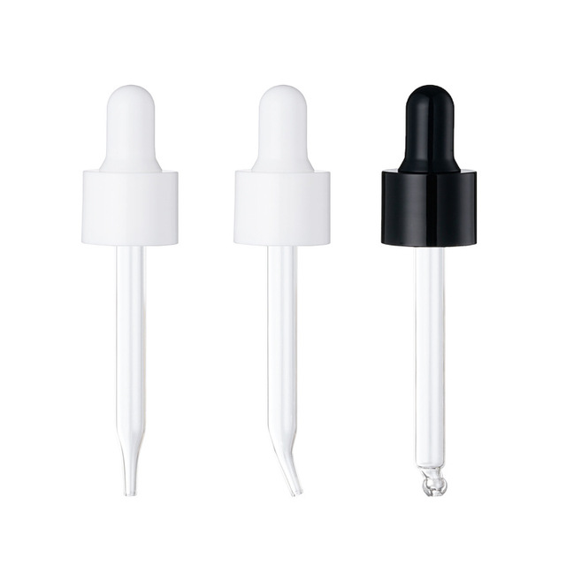 70mm 77mm 109mm Glass Eye Droppers for Essential Oil 30ml 50ml 100ml Bottles Squeeze Bulb Tamper Childproof Glass Pipette