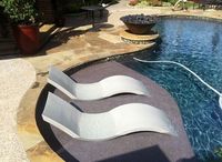 Chaises longues d'extérieur pour piscine, étagère de bord de piscine, chaise longue de piscine