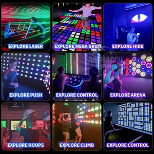 Trong nhà hoạt động trò chơi Bảng điều chỉnh <span class=keywords><strong>LED</strong></span> 30x30cm phòng khiêu vũ ánh sáng lên sàn gạch kích hoạt lưới trò chơi - Product Image 2