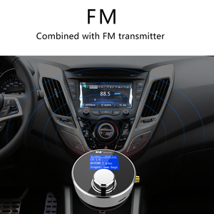 Hot bán Màn hình LCD không dây rảnh tay Kit tự động quét RDS AUX Receiver <span class=keywords><strong>FM</strong></span> Transmitter trong xe thoa + Adapter thoa kỹ thuật số đài phát thanh - Product Image 4