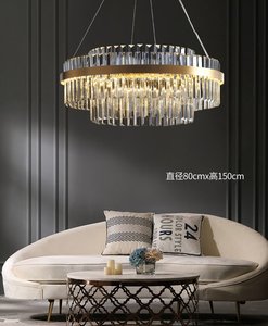 โคมไฟระย้าคริสตัลทรงกลมดีไซน์สร้างสรรค์ สไตล์โพสต์โมเดิร์น หรูหราเบาๆ เหมาะสำหรับห้องนั่งเล่น วิลล่า ร้านอาหาร และห้องแดง - Product Image 3