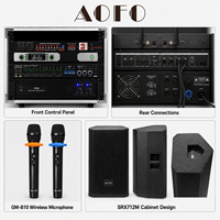AOFO Profesyonel PA Ses Sistemi Komple 8U Rack Kablosuz Mikrofon 600W Güç Amplifikatörü Hoparlör Seti KTV Konferanslar İçin