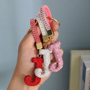 Porte-clés personnalisable pour sac à main femme, breloque décorative, motif amour, avec paillettes, cristaux, strass et lettres anglaises - Product Image 6