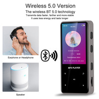 Reproductor de música MP3 MP4 digital multifuncional, botón táctil de pantalla de 2,4 pulgadas con cámara de Radio FM, compatible con oficina en casa y exteriores