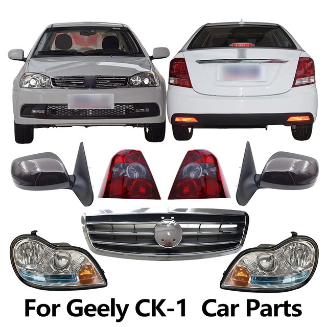 For Geely CK-1 Headlight Tail Lamp Fog Light Fender  Control Arm Ball Joint Tie Rod End Bumper Stabilizer Link Spare Car Parts
