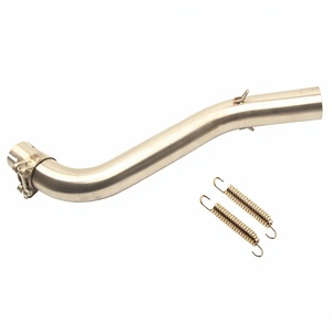 Tuyau courbé en acier inoxydable de 15 mm de diamètre pour section intermédiaire d'échappement de moto Huangxun 600 Qianjiang Huanglong - Product Image 2