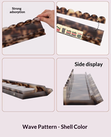 Supports de tuiles de mahjong en acrylique de qualité supérieure avec fonction de poussée magnétique et bord ondulé antidérapant pour le jeu de mahjong américain, idéal pour les soirées à domicile