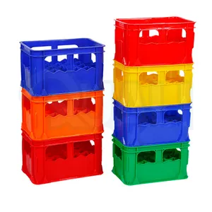 Quali 2011 Large Beer Crate Hold 12 Wine Bottle Color Plastic Customized Milk Bottle Stackable Crate