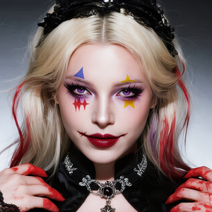 Autocollant de Tatouages Temporaires pour Halloween Clown Effrayant Comique Joker Mal Maquillage d'Halloween Tatouage Imperméable pour Visage Bras - Product Image 3
