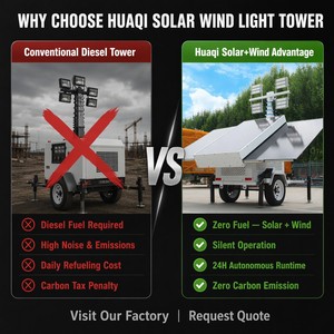 Tour légère portative solaire et éolienne avec la remorque et le mât télescopique - Product Image 2