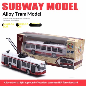Modellino in lega di autobus, <span class=keywords><strong>tram</strong></span> e metropolitana, con funzione pull-back, 3 porte, suoni e luci, auto <span class=keywords><strong>giocattolo</strong></span> con controllo della forza, nuovo <span class=keywords><strong>giocattolo</strong></span> in metallo di successo - Product Image 6
