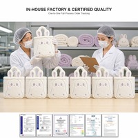 Sac fourre-tout en peluche de lapin moelleux personnalisé avec logo brodé, pour adultes et enfants, cadeaux promotionnels de marque