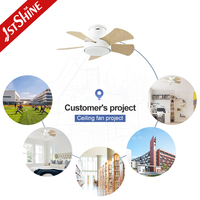 Ventilateur de plafond 1stshine moderne pour chambre d'enfant, avec Wi-Fi TUYA, robuste, haute efficacité, pales réversibles, éco-responsable, avec lumière LED