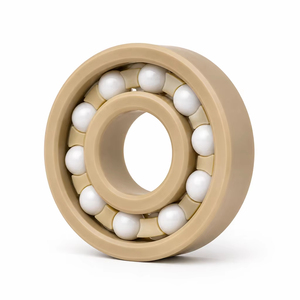 Rodamiento de Bolas de Ranura Profunda 6004 PEEK 20x42x12mm, Anillos de PEEK, Bolas de Cerámica de Zirconia, Jaula de PEEK/PTFE - Product Image 3