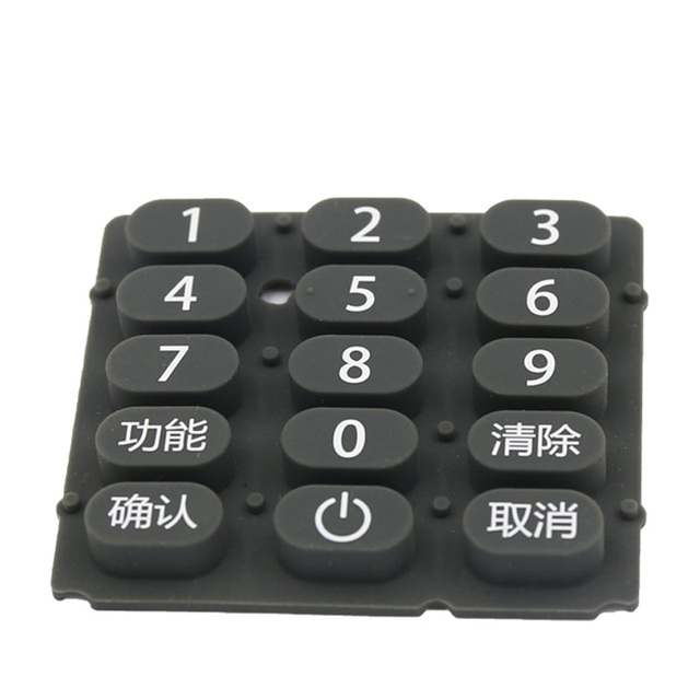 Custom Laser Etched Silicone Rubber Keypads Model for OEM Electronics Backlit Buttons Pad