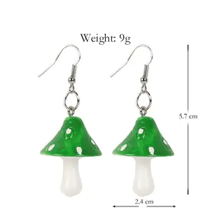 1 Pair Cute Mushroom Unusual Earrings For Women 2020 Trend New Jewelry For Women Hanging Earring Woman Dropshipping Female Cheap
