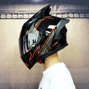 売れ筋 ユニセックス 大人用 DOT規格適合 フルフェイス オートバイヘルメット 高品質ABS カスタム ヴィンテージ風 カスコス ストリートファッション - Product Image 5