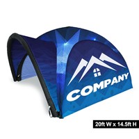 Tente de camping gonflable publicitaire personnalisée Golden Osmanthus avec souffleur d'air, en nylon/PVC enduit, résistante aux intempéries