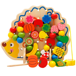 Jouet éducatif en bois à perles à enfiler pour bébés et tout-petits, puzzle pour garçons et filles de 4 à 6 ans - Entraînement à la concentration et au développement - Product Image 1