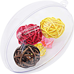 Bán Sỉ Trứng Phục Sinh Trong Suốt Đồ Chơi Kẹo Sô Cô La Rỗng 9*6.6Cm Khổng Lồ Trứng Nhựa Trong Suốt Trứng Thỏ Phục Sinh Trứng Đứng - Product Image 3