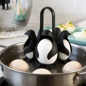 Juego de Soportes para Huevos de Pingüino, 6 Piezas, Apilables, Organizador de Huevos para Refrigerador, Cocedor de Huevos Cocidos - Product Image 5