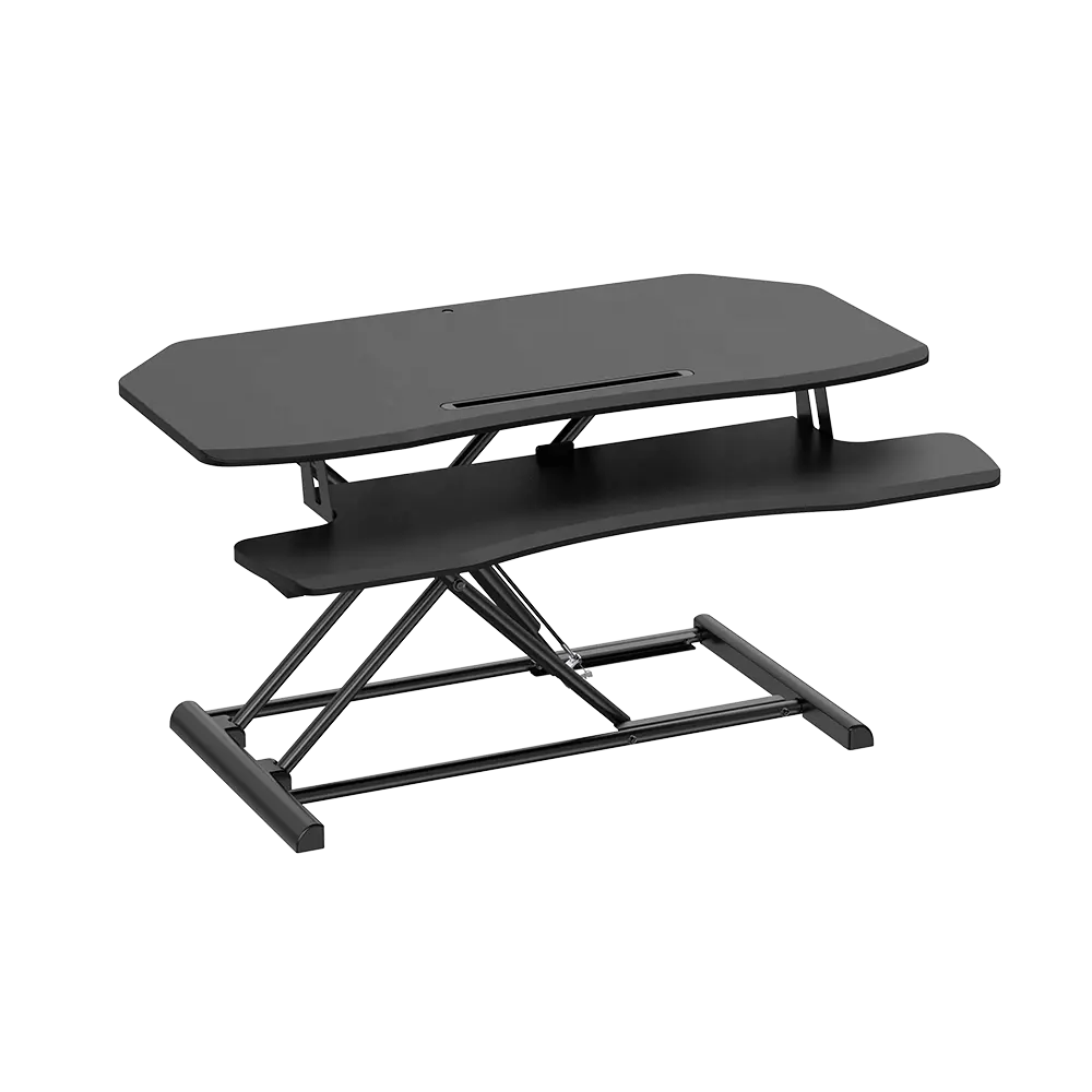 Convertidor de escritorio de Pie ajustable de altura Manual, resorte de Gas de dos niveles, superficie grande, ergonómico de oficina
