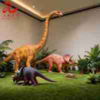 Modèle de dinosaure animatronique grandeur nature, réaliste, pour exposition éducative dans un musée de dinosaures