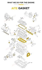 Прокладка головки блока цилиндров 61-27275-10 для 95-99 прокладка головки ESPERO 1,8 л детали двигателя - Product Image 6