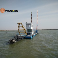 Drague à aspiration de 6 pouces de Chine, capacité de 500 m³/h, bateau de dragage de sable à moteur diesel avec distance de décharge de 800 m