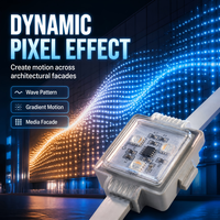 Éclairage de Façade d'Hôtel à LED Carrée RVB DMX512 Adressable 0,75W 1W, Changement de Couleur, IP65, Vente en Gros OEM