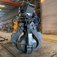 Hydraulic Stone Log Timber Grapple Hydraulic Grapple Excavator Grab Bucket Scrap Claws Orange Peel Grapples for Construction
