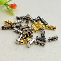 Mini-boucles de serrage de cordon lavables en alliage de zinc à 2 trous sans ressort de 7 mm, attaches de cordonnet minuscules pour vêtements de poupée, sweats à capuche, accessoires de bricolage