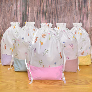 Factory Direct Selling Velvet Rabbit Printing Drawstring Sublimation Blank <strong>Easter</strong> Craft <strong>Bags</strong> - Product Image 6