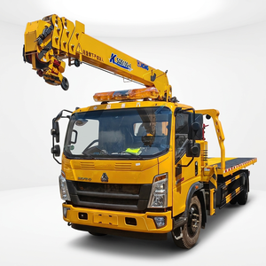 Camion <span class=keywords><strong>de</strong></span> remorquage Sinotruk avec grue télescopique, plateau <span class=keywords><strong>de</strong></span> dépannage, véhicule <span class=keywords><strong>de</strong></span> sauvetage routier - Product Image 1