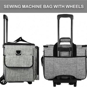 Free Sample Rolling Sewing Machine <b>Case</b>, Detachable Rolling Sewing Machine <b>Carrying</b> <b>Case</b> on Wheels, Trolley Tote Bag - Product Image 2