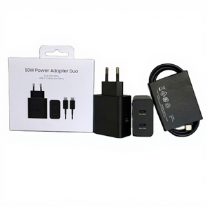 อะแดปเตอร์ชาร์จไฟแบบติดผนัง EP T5020 พอร์ต USB-C คู่ สายชาร์จ Type-C อะแดปเตอร์แปลงไฟสำหรับเดินทาง 50W สำหรับ <span class=keywords><strong>Samsung</strong></span> S25 S24 S23 - Product Image 1