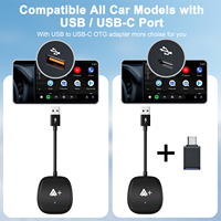 Dongle 2025 sans fil Android Auto & CarPlay intégré WiFi & Bluetooth garder le contrôle d'origine Compatible avec tous les modèles de voiture