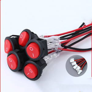 Interrupteur à bascule avec câblage 2/3/4 broches, marche-arrêt, marche-arrêt-marche, 6A 10A 16A 250V avec câble de longueur personnalisée - Product Image 2