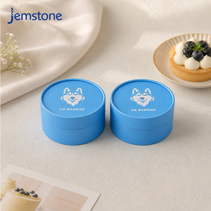 Boîte d'emballage cylindrique en carton de qualité alimentaire de luxe avec logo personnalisé, écologique, pour pâtisserie, tube en papier pour gâteau basque - Product Image 2