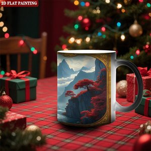 Frosted Black 11oz <b>Ceramic</b> Mug Sublimation Ready Heat Color Changing Gift <b>Cup</b> - Product Image 2
