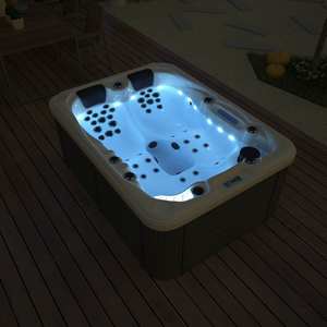 Moderno Spa de Natación de 1.8m para 3 Personas, Jacuzzi Exterior de Acrílico con Luces LED, Piscina de Hidromasaje Cuadrada, Sistema Balboa Chino para Hoteles - Product Image 3