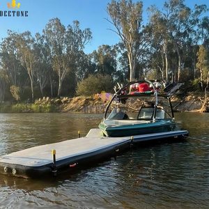 Plate-forme de quai de ponton flottant à eau gonflable personnalisée à grand point de chute portable durable Jet <span class=keywords><strong>Ski</strong></span> Yacht quai de bateau gonflable - Product Image 5