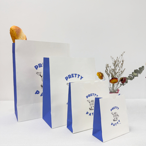 Bolsa de Papel Kraft SOS Personalizada 100% Reciclada de Grado Alimenticio para Baguette, Pan y Pastelería con Impresión de Logotipo - Product Image 3