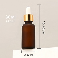 Flacon compte-gouttes en verre rose 5ml-100ml avec bouchon pour sérum de soin et collyre