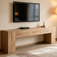 Meilleures ventes : Tables consoles extra longues pour entrée, en chêne naturel brun, style farmhouse, table derrière le canapé, en bois