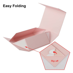 Sang Trọng Tùy Chỉnh In Màu Hồng Giấy Cứng Nhắc Tông Từ Đóng Cửa Gấp Hộp Quà Tặng Cho Quần Áo May Mặc Mỹ Phẩm Hiển Thị - Product Image 4