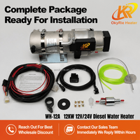 Chauffe-eau de moteur de camion 12KW 12V 24V, chauffage au diesel liquide pour stationnement avec télécommande, compact, directement de l'usine