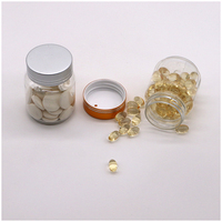 Pot et bouteille de complément de marque privée pour animaux de compagnie de 60ml de couleur personnalisée pour pilules, capsules, nutrition, suppléments quotidiens d'huile de poisson