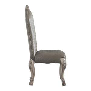 DB Modern Design Side <b>Chairs</b> Set of 2 Grey and Vintage Bone <b>White</b> for <b>Dining</b> - Product Image 4